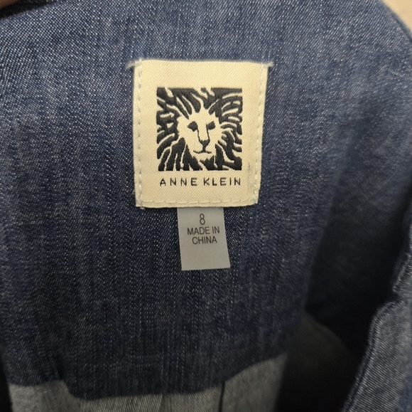 Anne Klein Women's Zippered-Neck Tab-Cuff Shift DressSz 8 New Without Tags - Picture 2 of 11